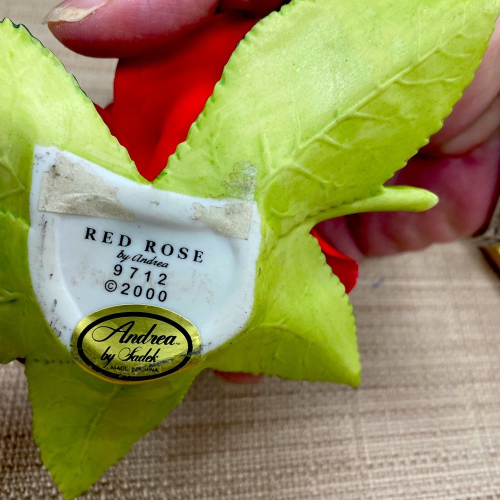Red Rose by Andrea, Porcelain Andrea by Sadek (428)